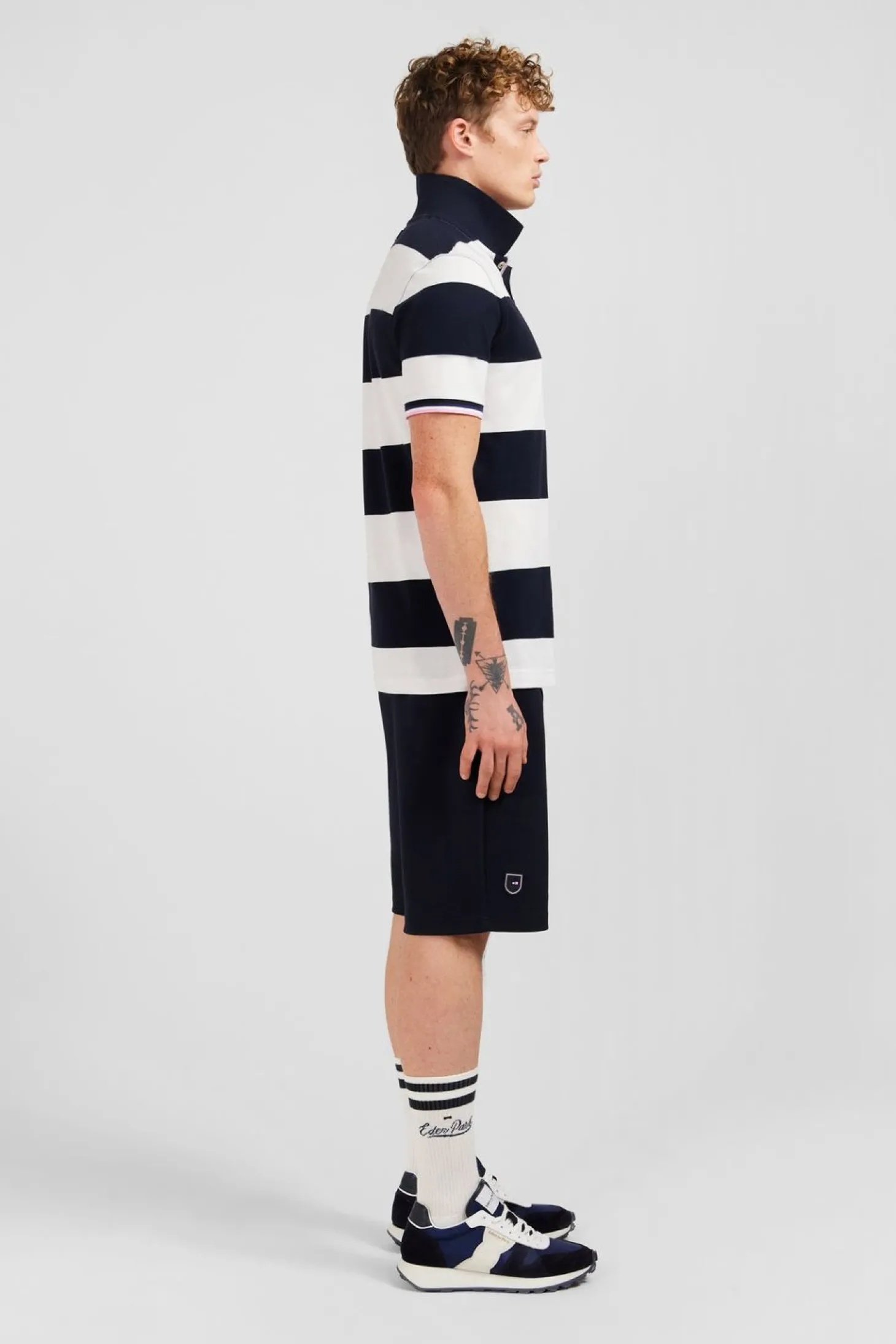 Polo Blanc A Rayures