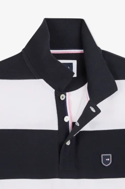 Polo Blanc A Rayures
