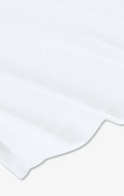 Polo Blanc En Coton Pima Avec Details Contrastes