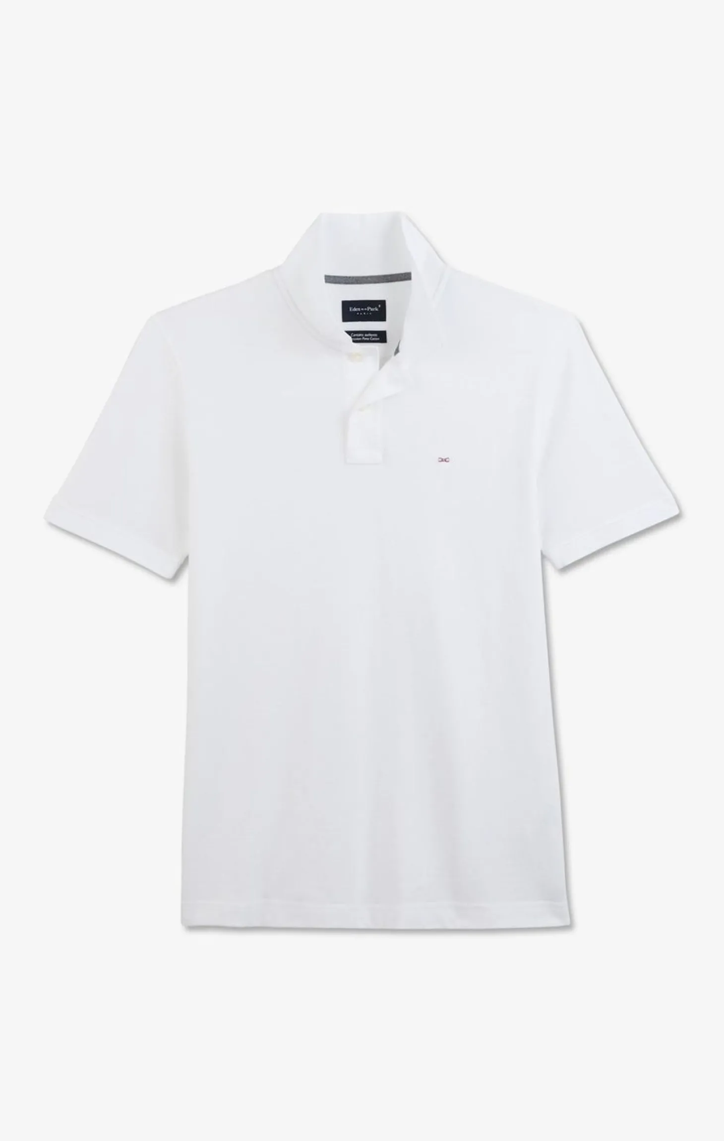 Polo Blanc En Coton Pima Stretch