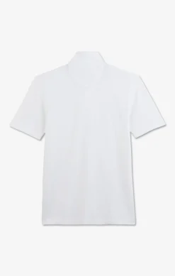 Polo Blanc En Coton Pima Stretch