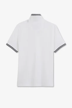 Polo Blanc Manches Courtes En Coton Pima