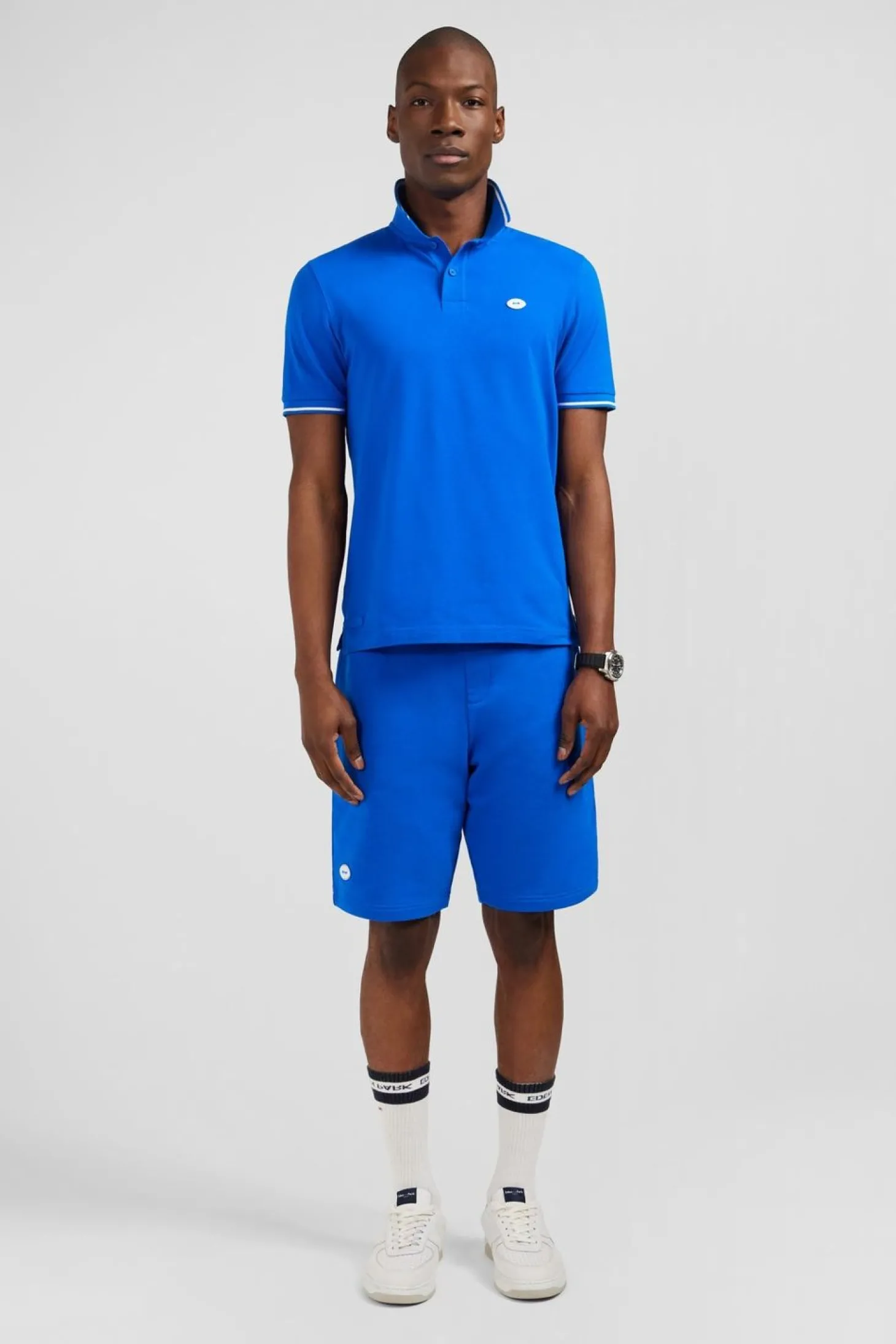 Polo Bleu A Manches Courtes