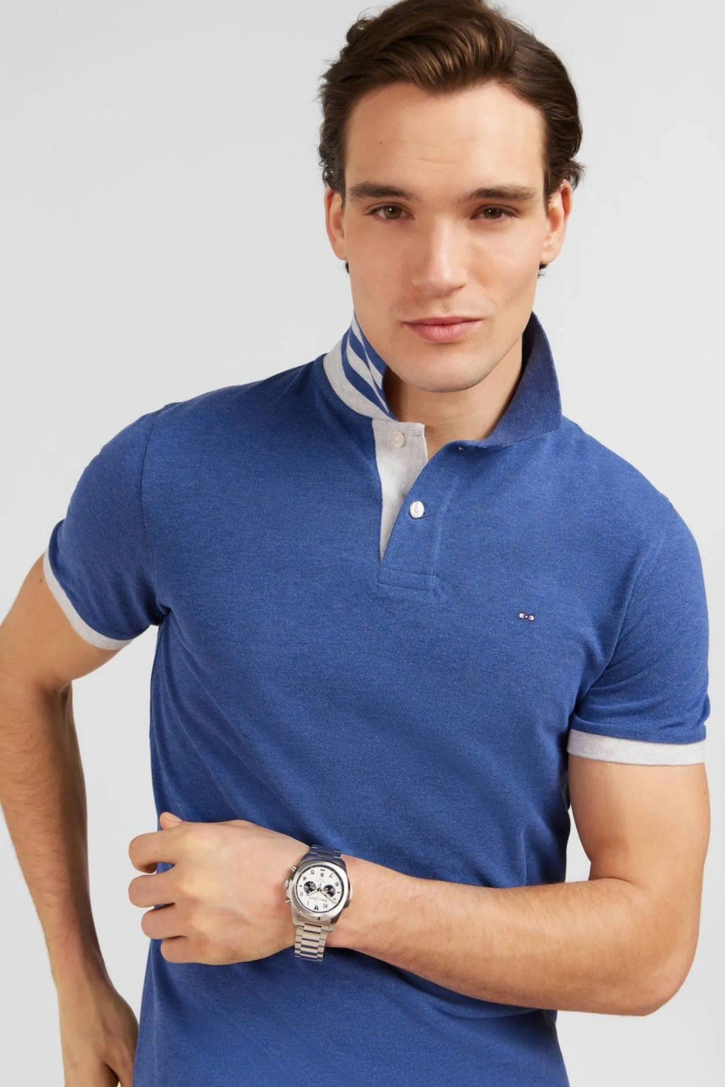 Polo Bleu A Manches Courtes