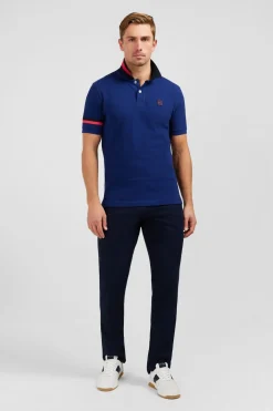 Polo Bleu A Manches Courtes