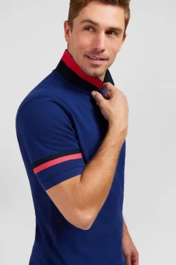 Polo Bleu A Manches Courtes