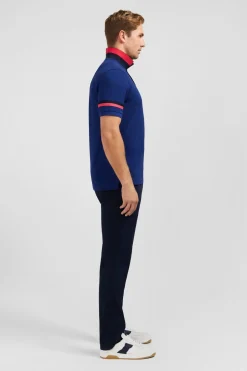 Polo Bleu A Manches Courtes