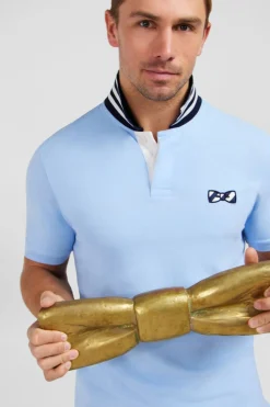 Polo Bleu Clair A Manches Courtes