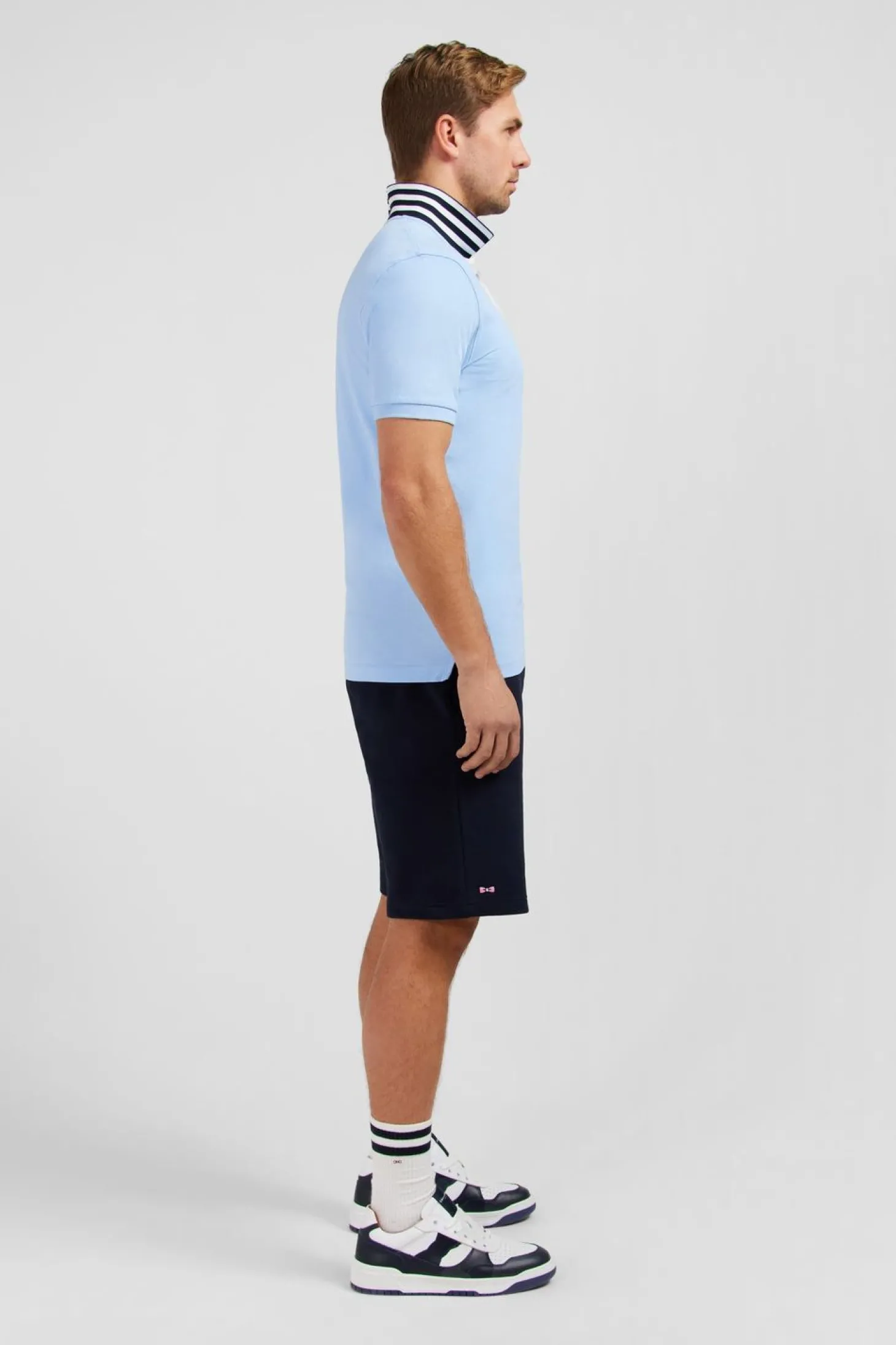 Polo Bleu Clair A Manches Courtes
