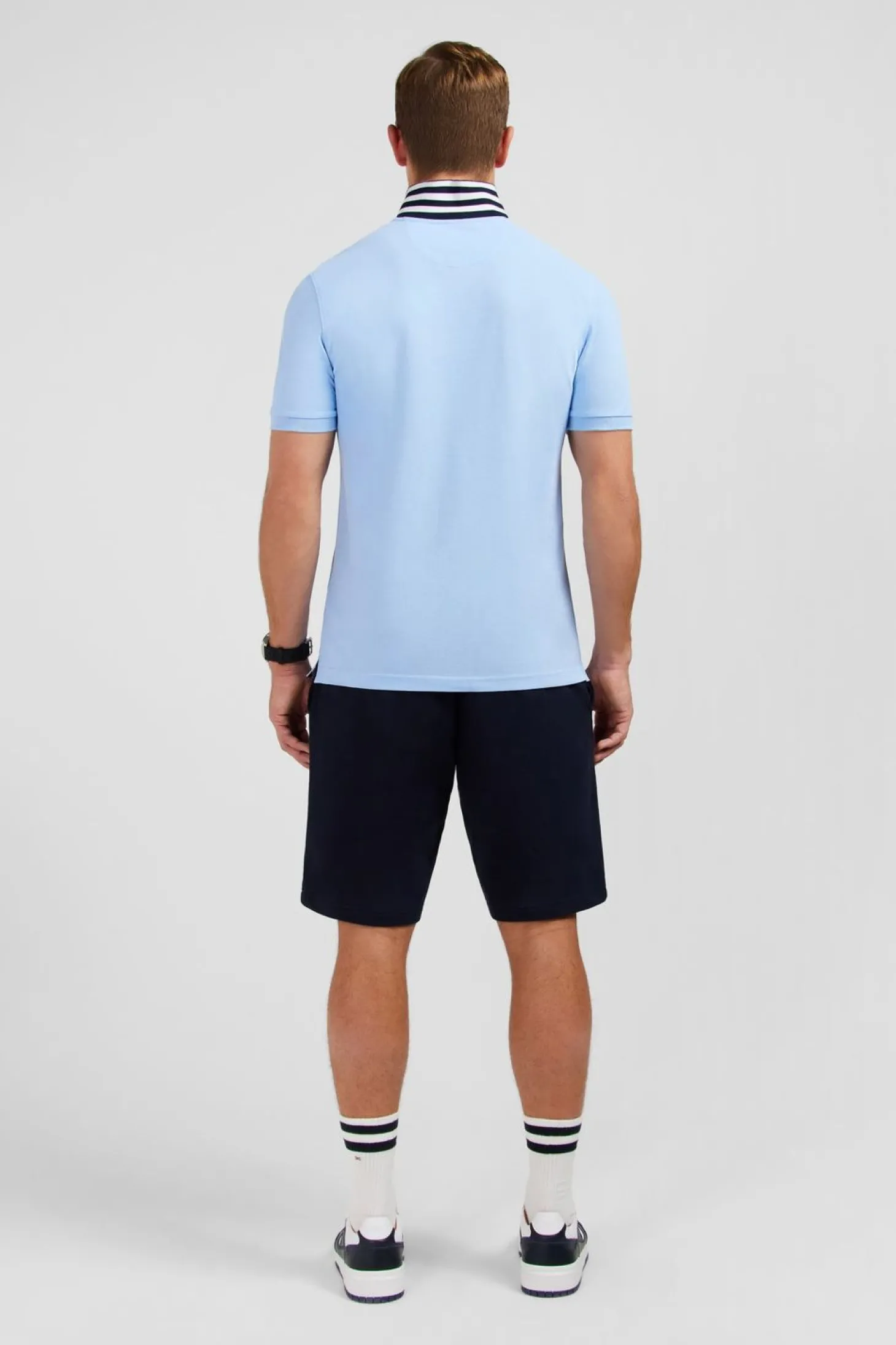 Polo Bleu Clair A Manches Courtes