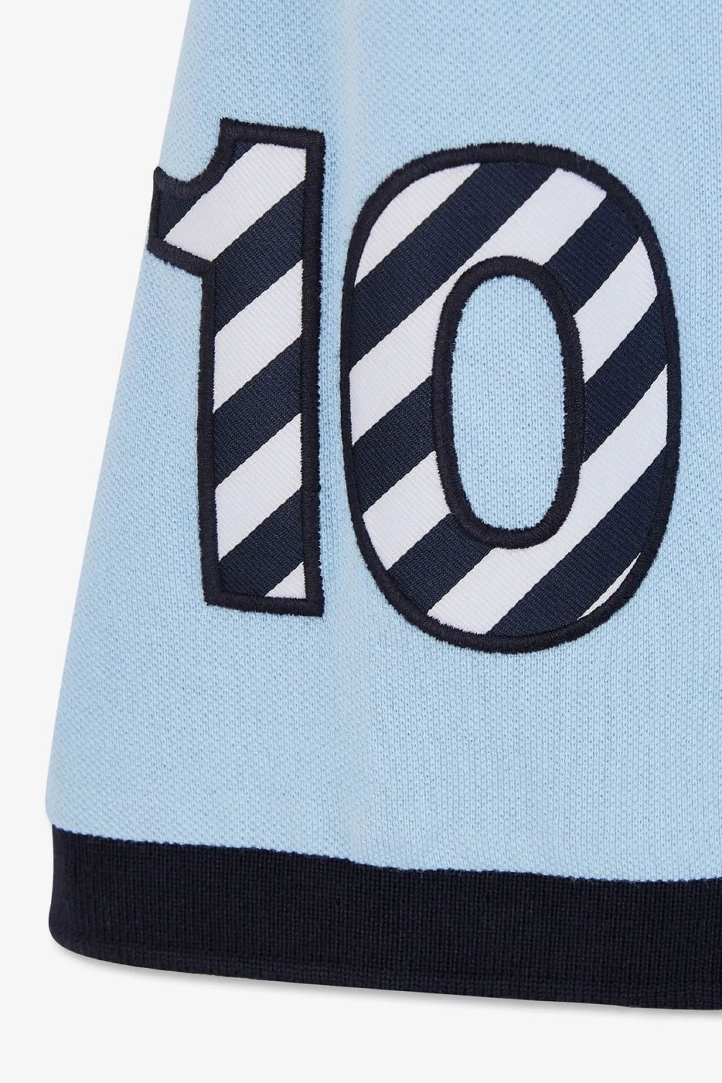 Polo Bleu Clair A Manches Courtes Numero 10