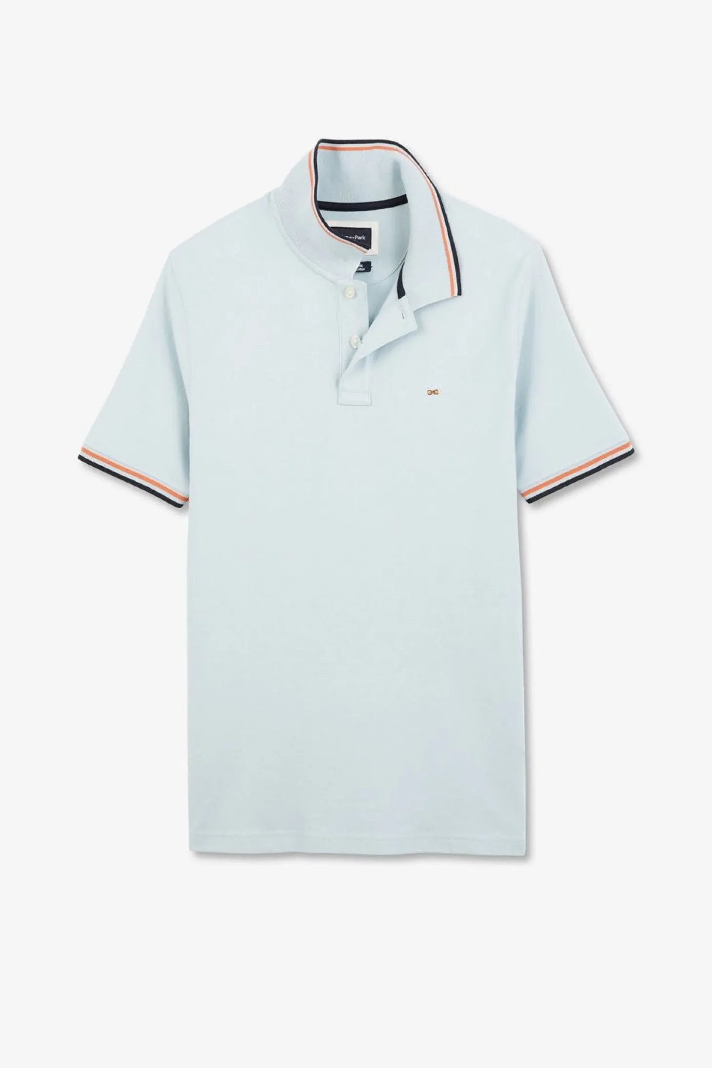 Polo Bleu Clair En Coton Pima