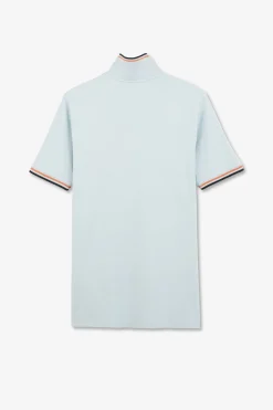 Polo Bleu Clair En Coton Pima