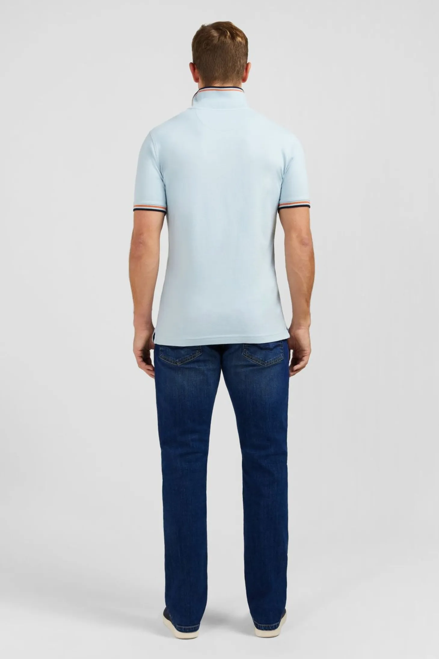 Polo Bleu Clair En Coton Pima