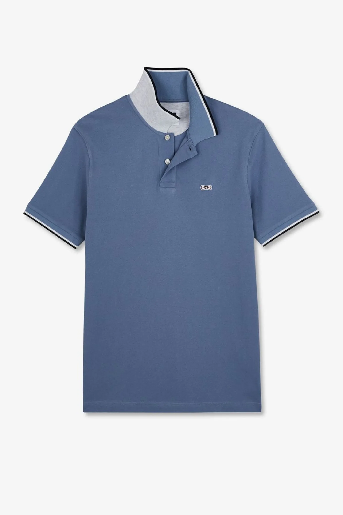 Polo Bleu Clair Manches Courtes Uni