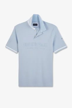 Polo Bleu Clair Manches Courtes Uni