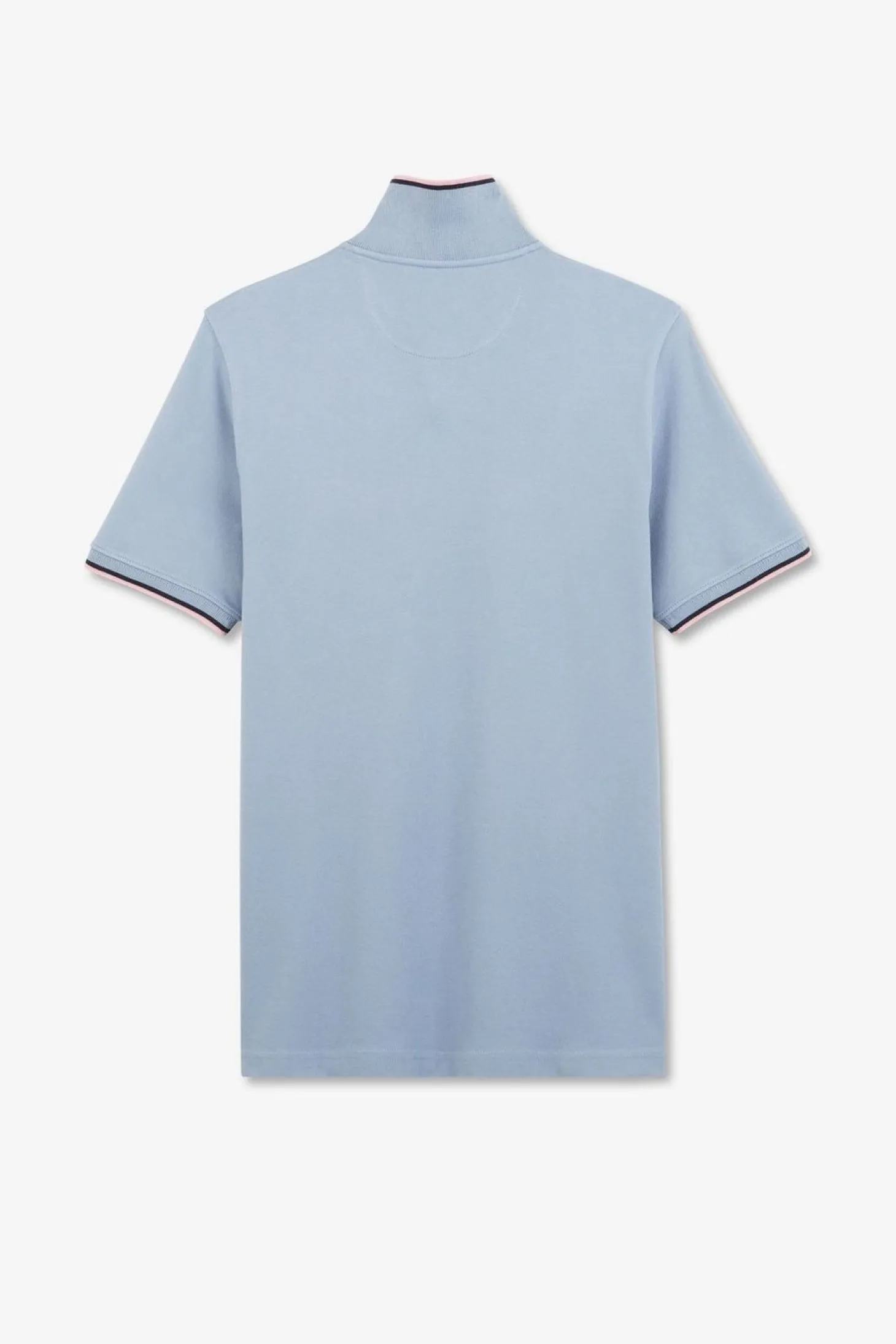 Polo Bleu En Coton Pima