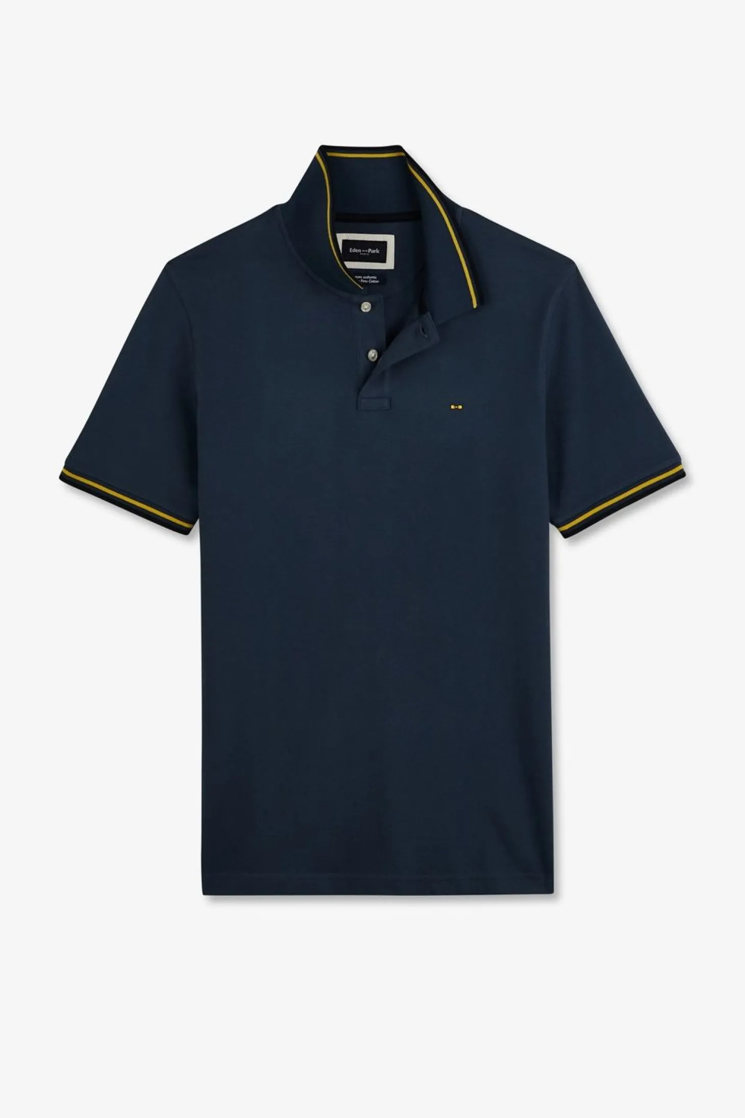 Polo Bleu En Coton Pima