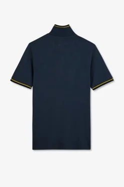 Polo Bleu En Coton Pima