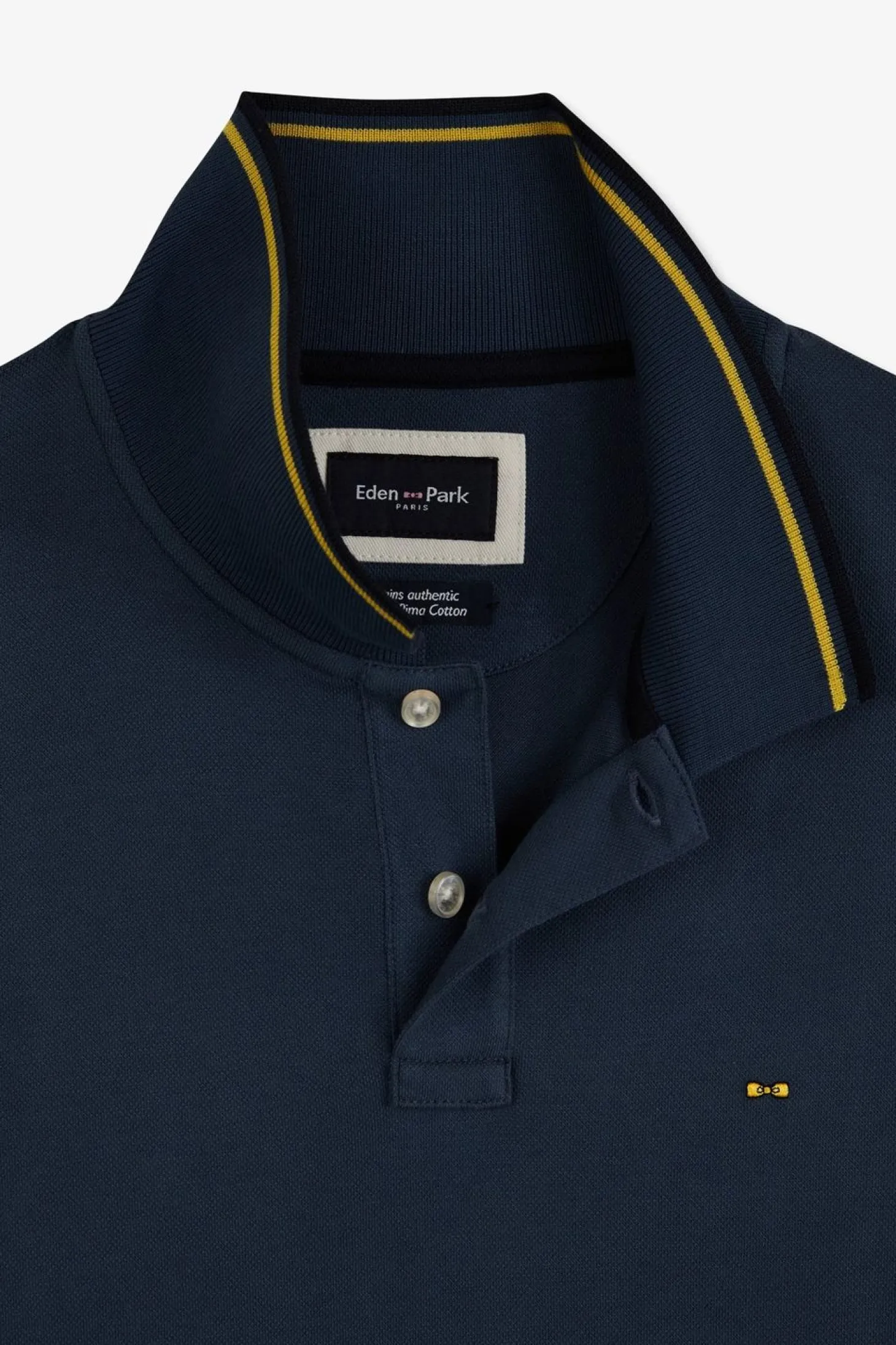 Polo Bleu En Coton Pima
