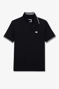 Polo Bleu Fonce A Manches Courtes