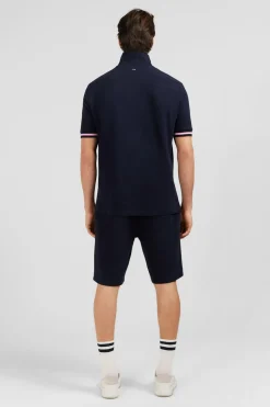Polo Bleu Marine A Manches Courtes