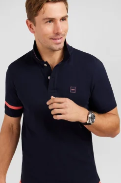 Polo Bleu Marine A Manches Courtes