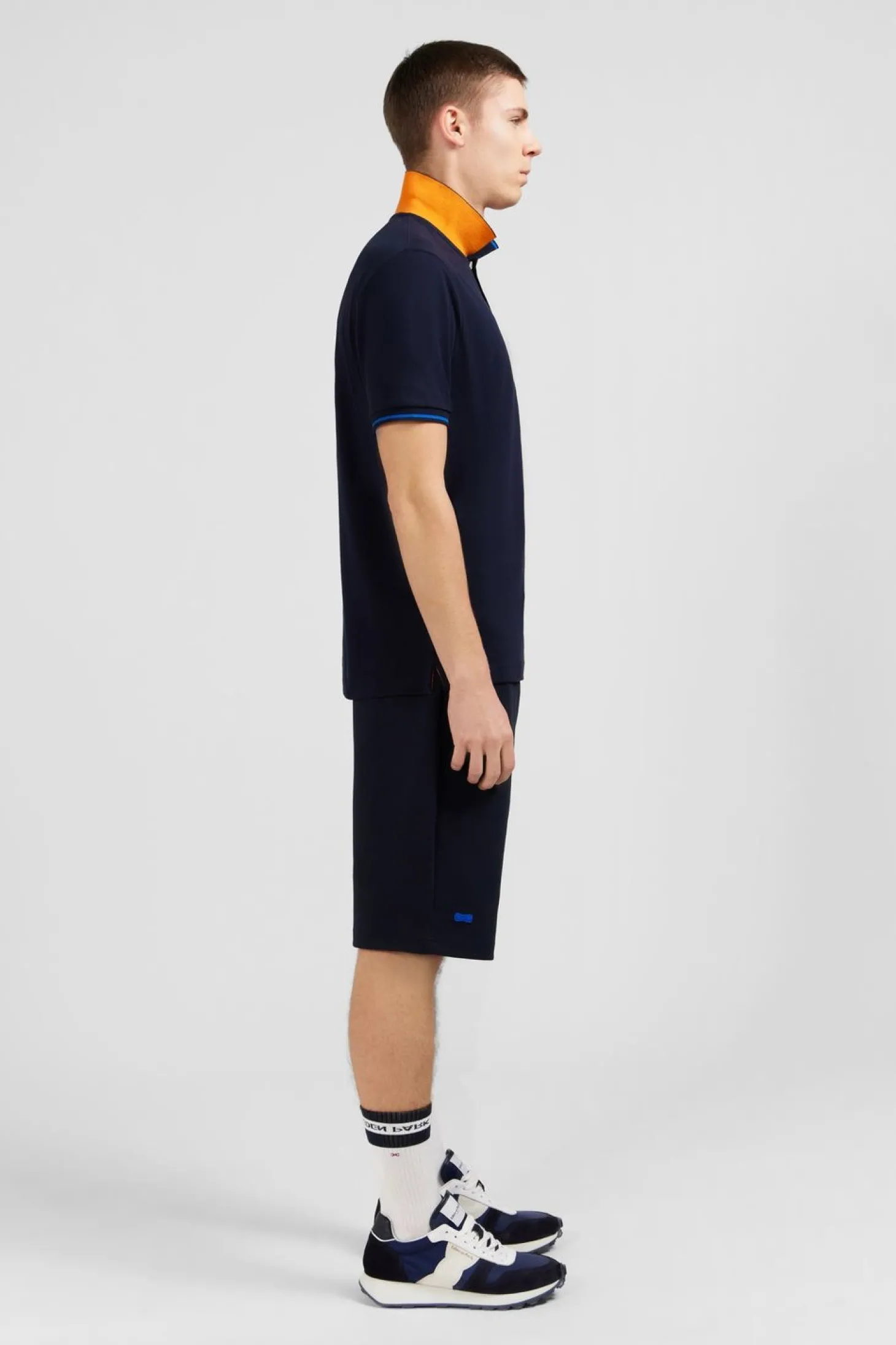 Polo Bleu Marine A Manches Courtes