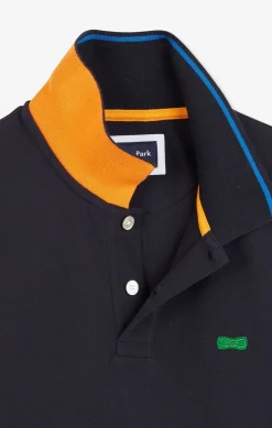 Polo Bleu Marine A Manches Courtes