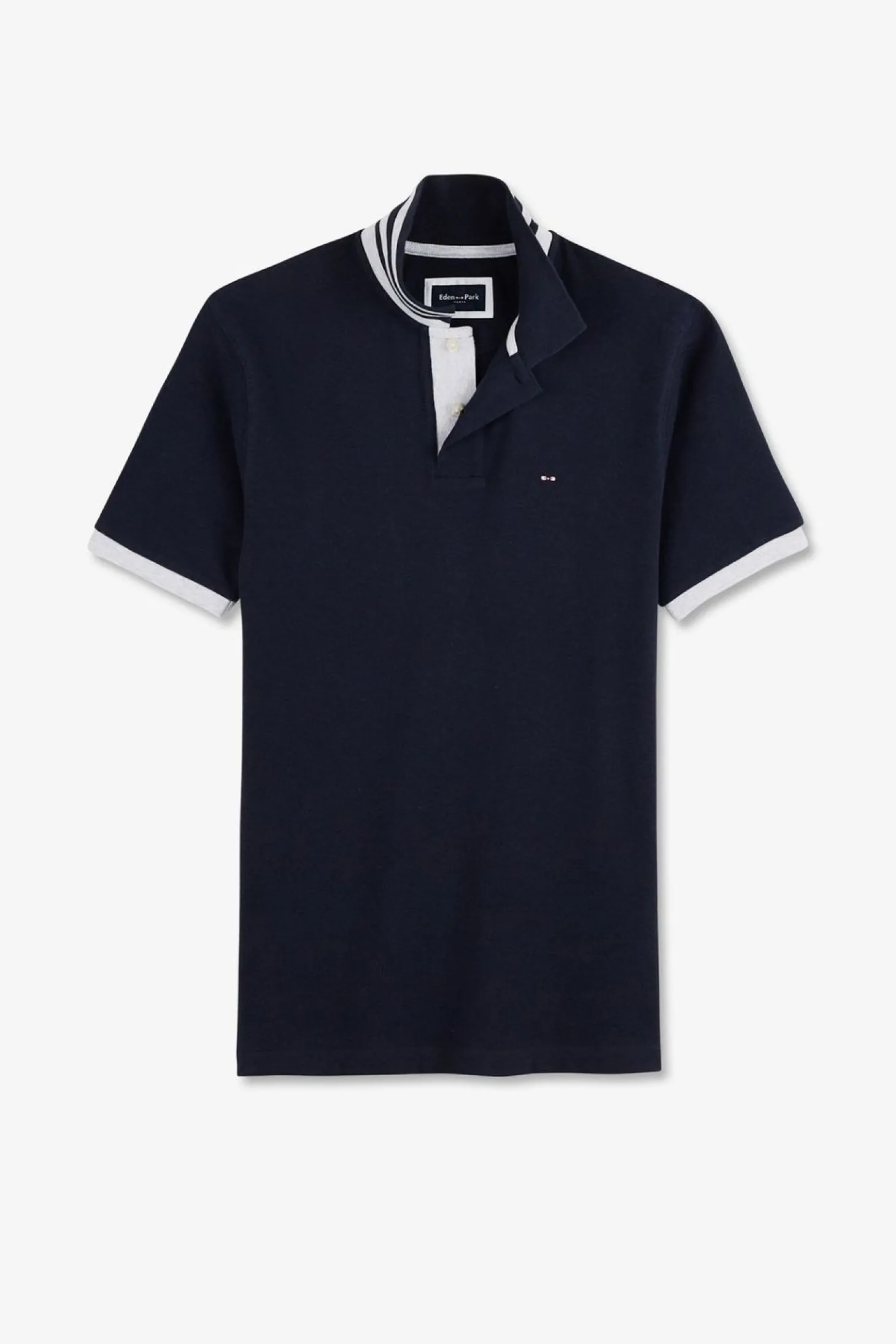 Polo Bleu Marine A Manches Courtes