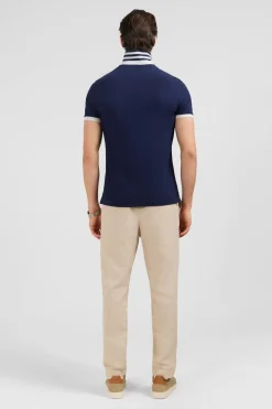 Polo Bleu Marine A Manches Courtes