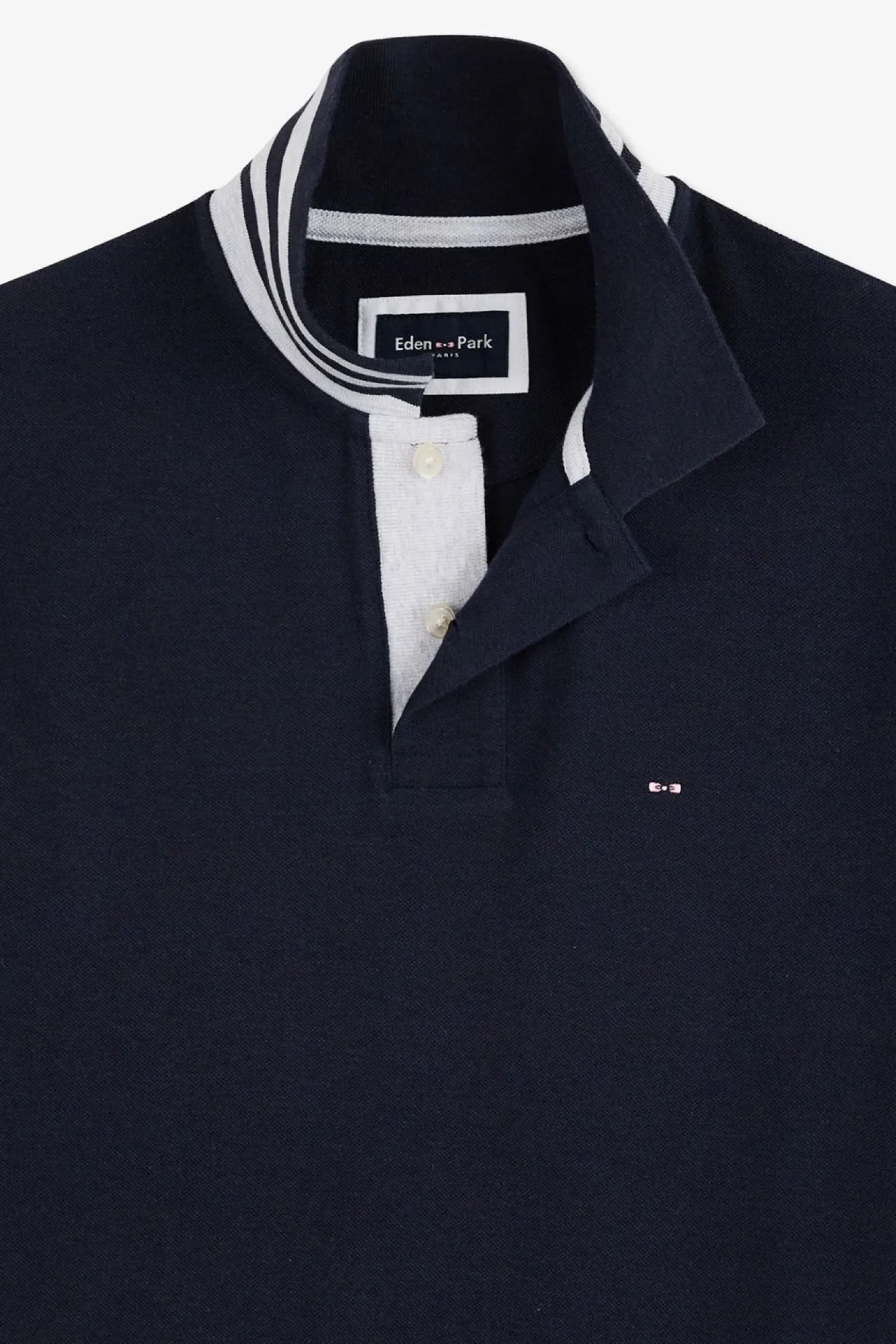 Polo Bleu Marine A Manches Courtes