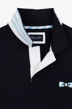 Polo Bleu Marine A Manches Courtes