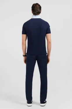 Polo Bleu Marine A Manches Courtes Numero 10