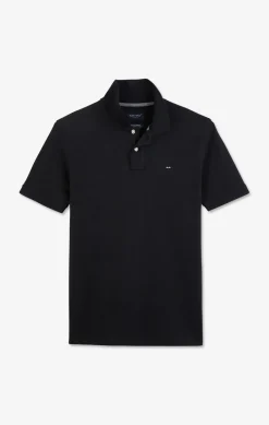 Polo Bleu Marine En Coton Pima Stretch
