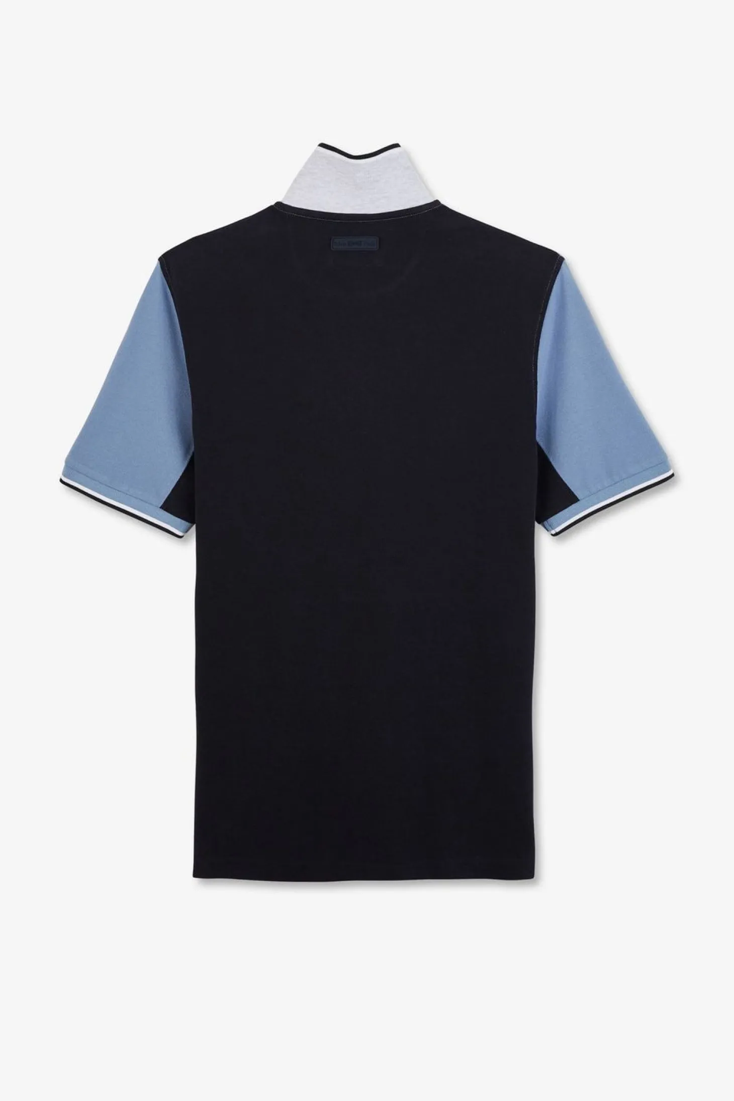 Polo Colorblock Bleu A Manches Courtes