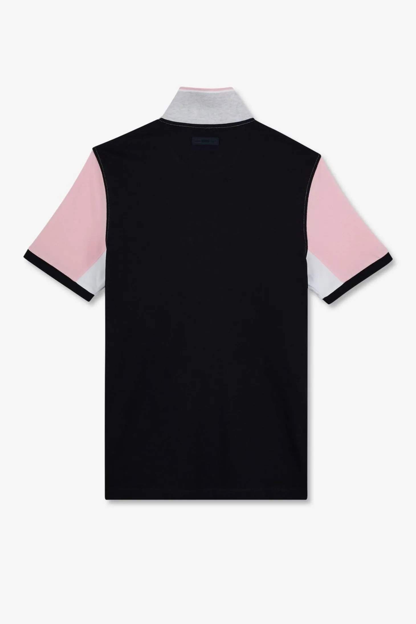 Polo Colorblock Rose A Manches Courtes