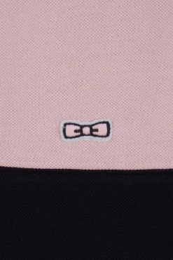 Polo Colorblock Rose A Manches Courtes
