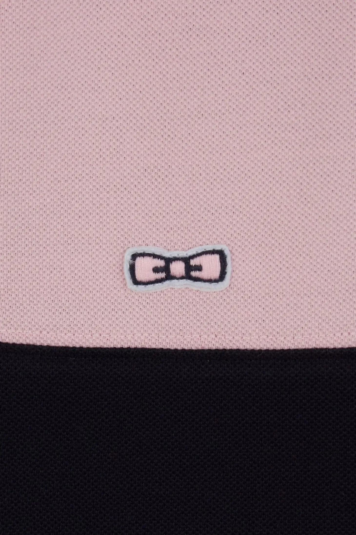 Polo Colorblock Rose A Manches Courtes