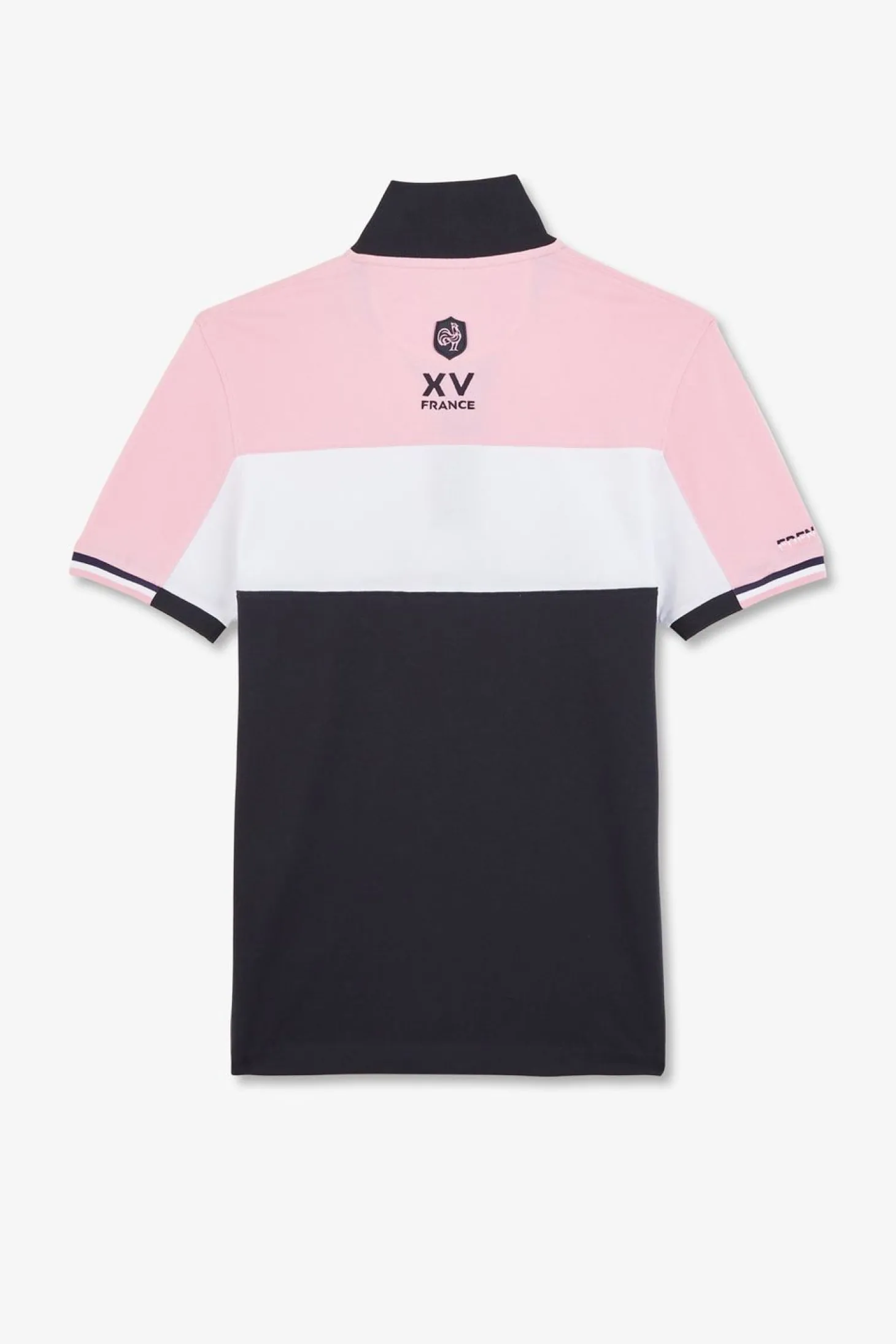 Polo Colorblock Rose En Coton Pique A Broderie Xv De France