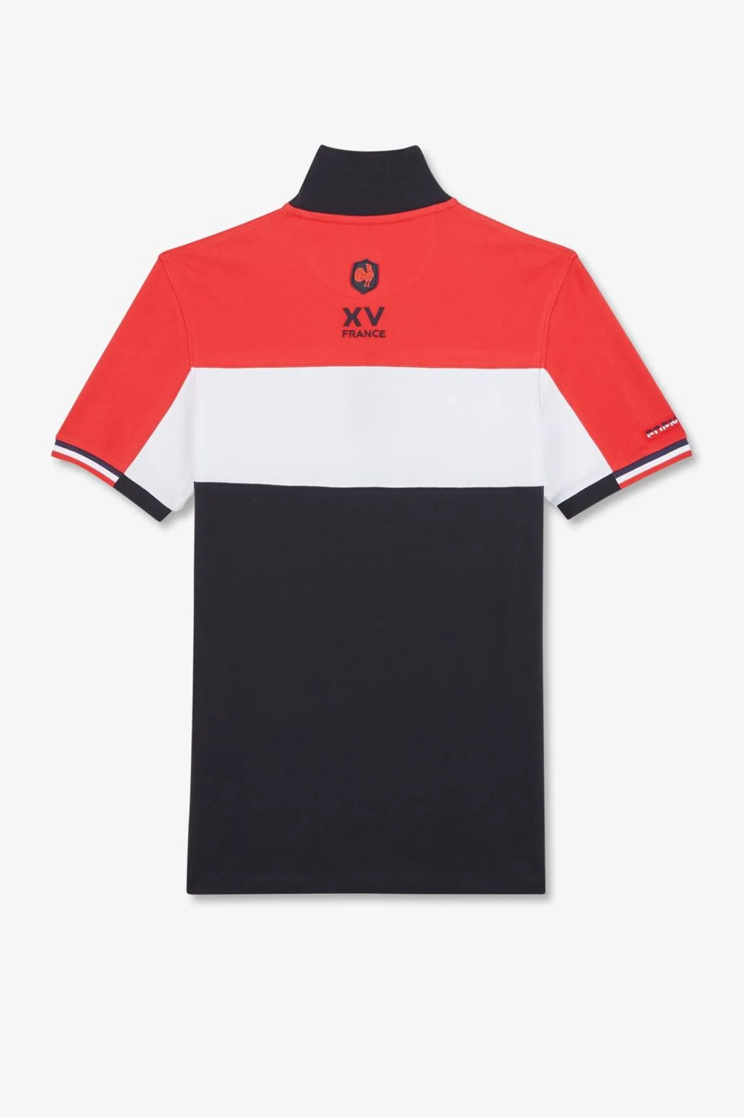 Polo Colorblock Rouge En Coton Pique A Broderie Xv De France