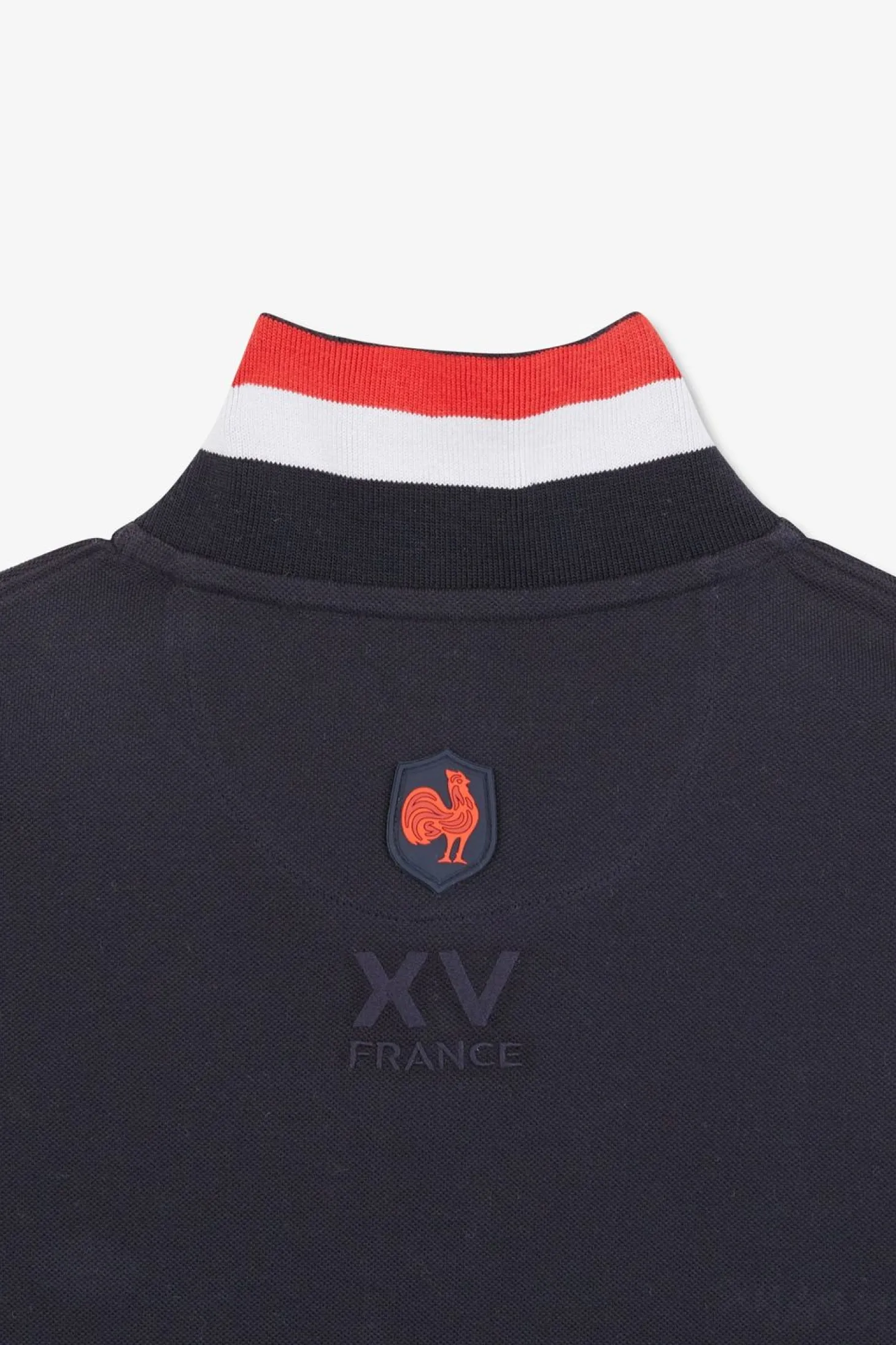Polo Colorblock Rouge En Coton Pique A Broderie Xv De France