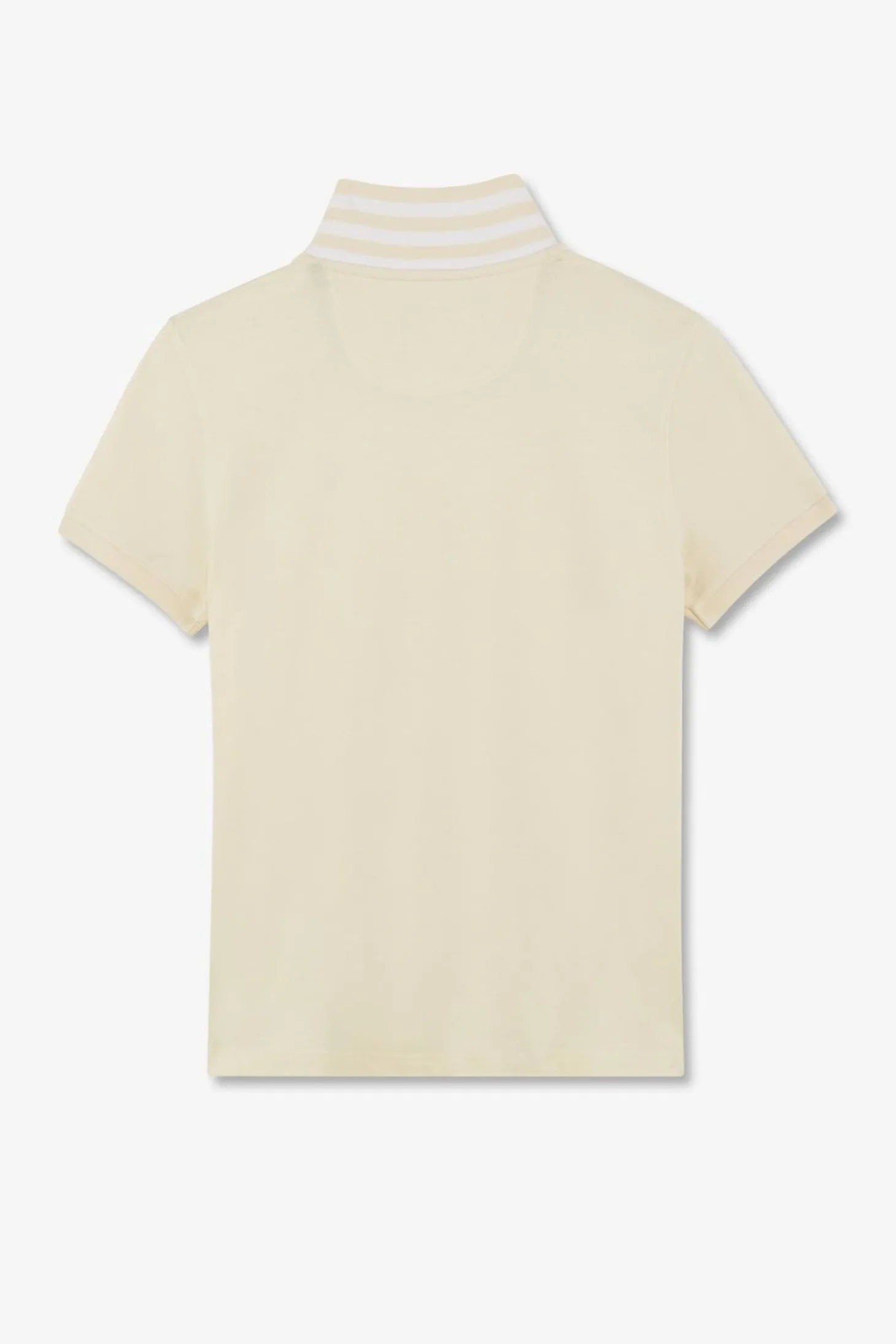 Polo Ecru Manches Courtes En Coton Pima