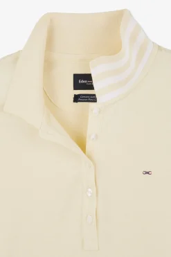 Polo Ecru Manches Courtes En Coton Pima