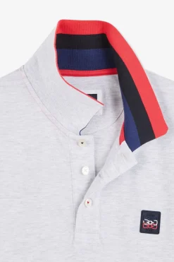 Polo Gris A Details Tricolores