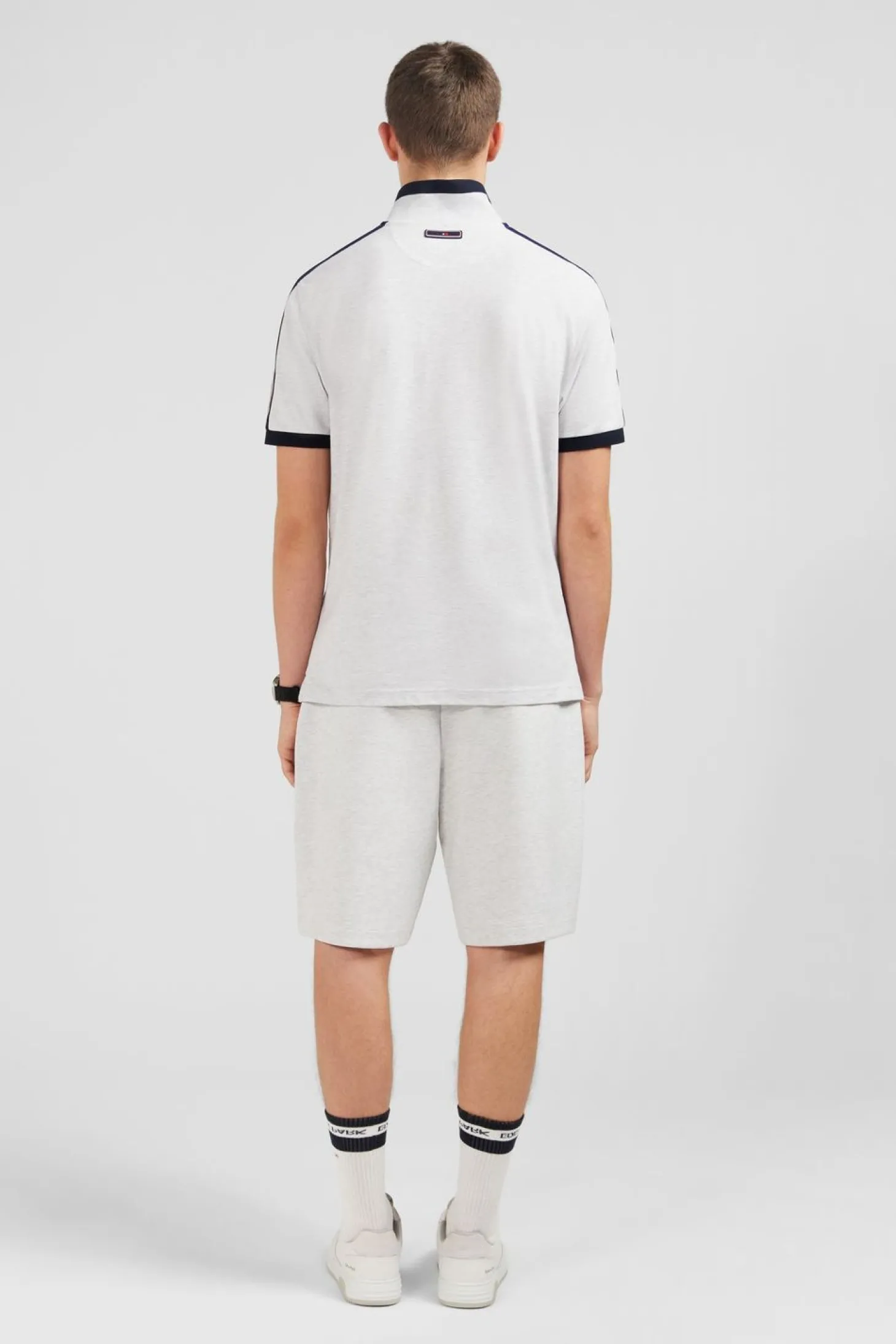 Polo Gris Chine Manches Courtes