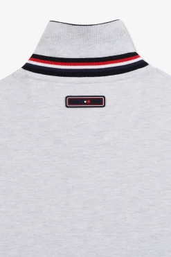 Polo Gris Colorblock Manches Courtes