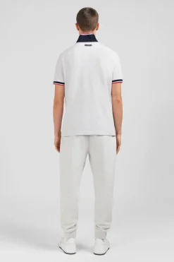Polo Gris Colorblock Manches Courtes