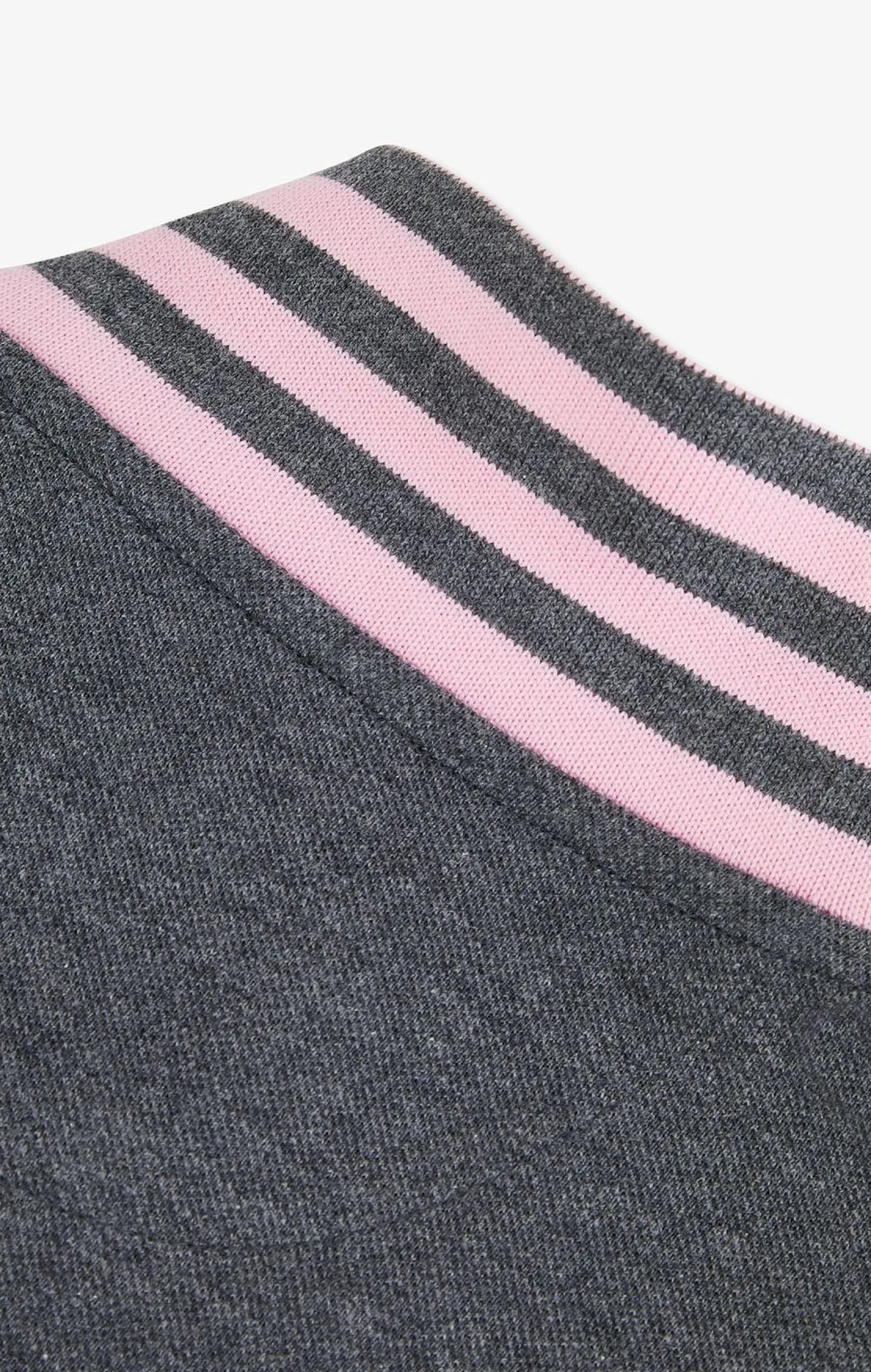 Polo Gris En Coton Pima Avec Details Contrastes