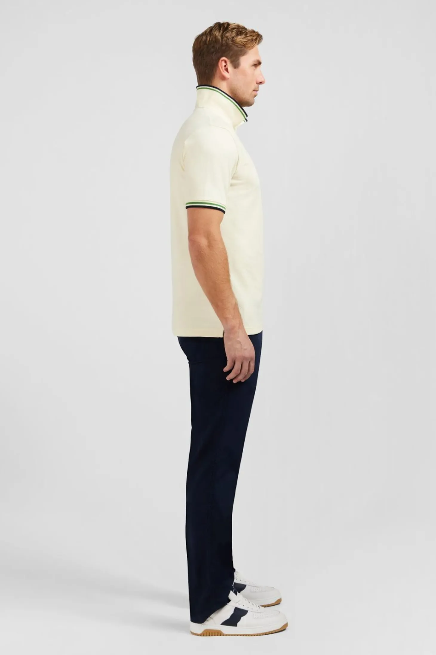 Polo Jaune Clair En Coton Pima
